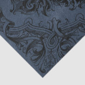 Hexerei Geblüht | Dusty Blue Fantasy Pentagramm Seidenpapier (Detail)