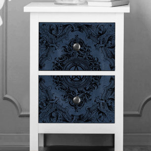 Hexerei Geblüht   Dusty Blue Fantasy Pentagramm Seidenpapier