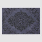 Hexerei Geblüht | Dusty Lila Fantasy Pentagramm Seidenpapier (Vorderseite)