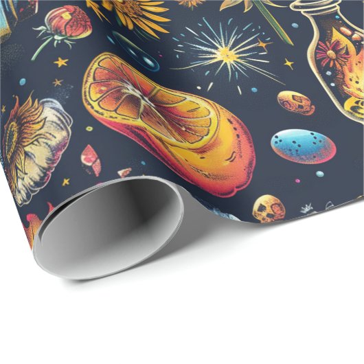 Hexerei Geschenkpapier (Rolleneckpunkt)