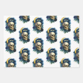Hexerei Gothic Floral Halloween Creepy Geschenkpapier Set (Vorderseite)