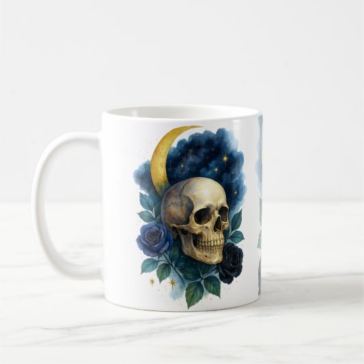 Hexerei Gothic Floral Halloween Creepy Kaffeetasse (Links)