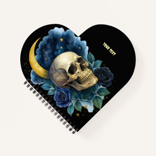 Hexerei Gothic Floral Halloween Creepy Notizblock (Vorderseite)