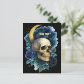 Hexerei Gothic Floral Halloween Creepy Postkarte (Stehend Vorderseite)