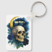 Hexerei Gothic Floral Halloween Creepy Schlüsselanhänger (Rückseite)