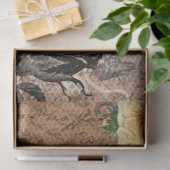 Hexerei Halloween Black Yellow Rose Ephemera Seidenpapier (Geschenk)