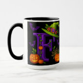 Hexerei Halloween Initial "F"-Tasse Tasse (Links)