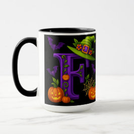 Hexerei Halloween Initial "F"-Tasse Tasse