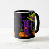 Hexerei Halloween Initial "F"-Tasse Tasse (VorderseiteRechts)