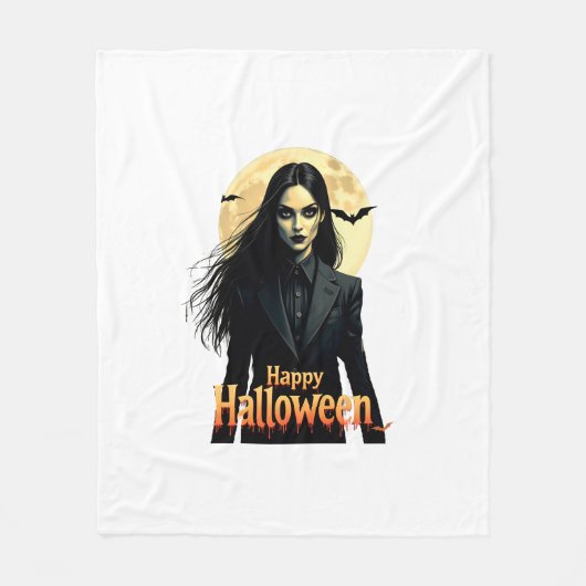 Hexerei Halloween Night Fleecedecke (Vorderseite)