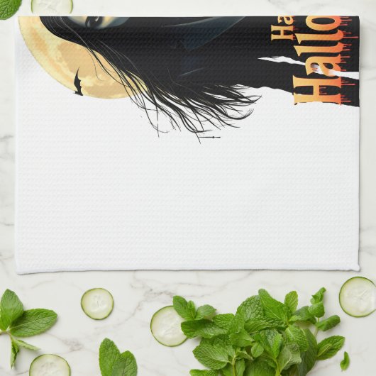 Hexerei Halloween Night Geschirrtuch (Gefaltet)