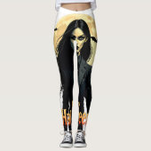 Hexerei Halloween Night Leggings (Vorderseite)