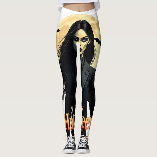 Hexerei Halloween Night Leggings (Vorderseite)