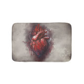 Hexerei | Herz mit Tropfen an Rotblutungen und Gol Badematte (Vorderseite)