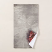 Hexerei | Herz mit Tropfen an Rotblutungen und Gol Badhandtuch Set (Handtuch)