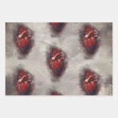 Hexerei | Herz mit Tropfen an Rotblutungen und Gol Geschenkpapier Set (Vorderseite 2)