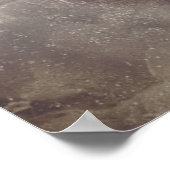 Hexerei | Herz mit Tropfen an Rotblutungen und Gol Poster (Ecke)