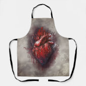 Hexerei | Herz mit Tropfen an Rotblutungen und Gol Schürze (Vorderseite)