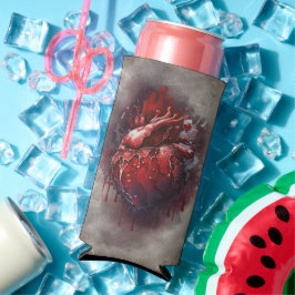 Hexerei | Herz mit Tropfen an Rotblutungen und Gol Selters Dosenkühler