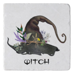 Hexerei Hexen Herbal Hat White Stone Trivet Töpfeuntersetzer