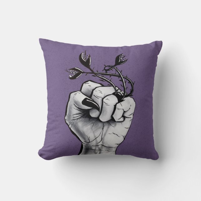 Hexerei mit schwarzen Nägeln und Monsterring Kissen (Vorderseite)