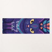 Hexerei Niedliche Blumenkatze / Mitte Jahrhundert  Yogamatte (Vorderseite (Horizontal))