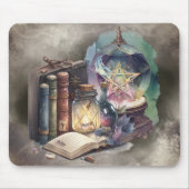 Hexerei | Pastel Spellbook Tomen und Kristallball Mousepad (Vorne)