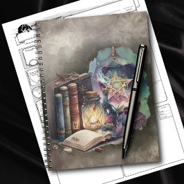 Hexerei | Pastel Spellbook Tomen und Kristallball Notizblock