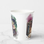 Hexerei | Pastel Spellbook Tomen und Kristallball Pappbecher (Rechts)