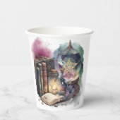 Hexerei | Pastel Spellbook Tomen und Kristallball Pappbecher (Vorderseite)