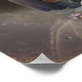 Hexerei | Pastel Spellbook Tomen und Kristallball Poster (Ecke)