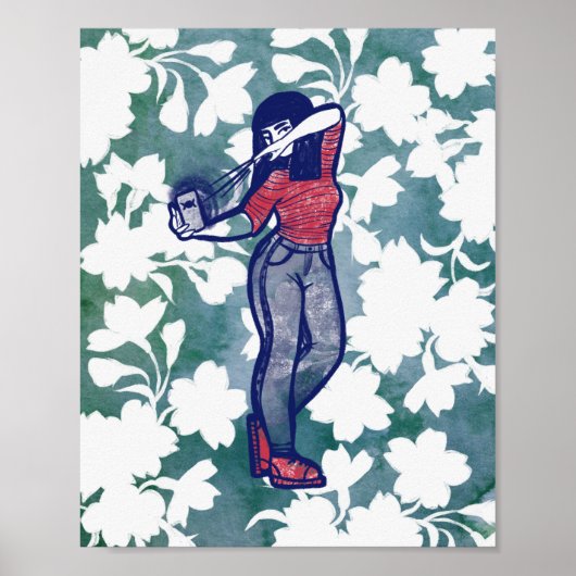 Hexerei Rose Moderne Hexenheide Rose Poster (Vorne)