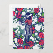Hexerei Rose Moderne Hexenheide Rose Postkarte (Vorne/Hinten)