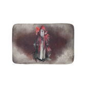 Hexerei | Rote Hexe mit dunklen bösen gotischen Sc Badematte (Vorderseite)