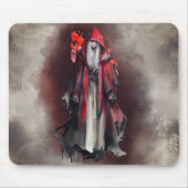 Hexerei | Rote Hexe mit dunklen bösen gotischen Sc Mousepad (Vorne)