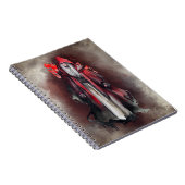 Hexerei | Rote Hexe mit dunklen bösen gotischen Sc Notizblock (Rechte Seite)