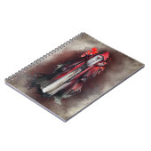 Hexerei | Rote Hexe mit dunklen bösen gotischen Sc Notizblock (Linke Seite)