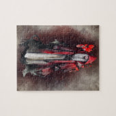 Hexerei | Rote Hexe mit dunklen bösen gotischen Sc Puzzle (Horizontal)