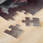 Hexerei | Rote Hexe mit dunklen bösen gotischen Sc Puzzle (Seite)