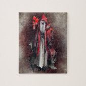 Hexerei | Rote Hexe mit dunklen bösen gotischen Sc Puzzle (Vertikal)