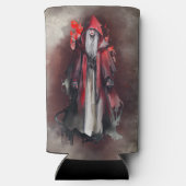 Hexerei | Rote Hexe mit dunklen bösen gotischen Sc Selters Dosenkühler (Rückseite)