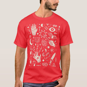 Hexerei Schwarz-Weiß-Magie Halloween O T-Shirt