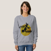Hexerei Silhouette Flying Hexon Moon Stars Sweatshirt (Vorne ganz)