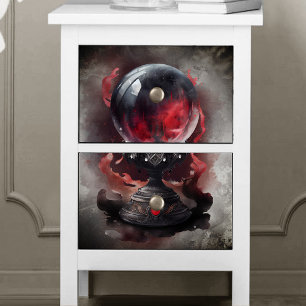 Hexerei Smoky Red Jewels Magical Crystal Ball Seidenpapier