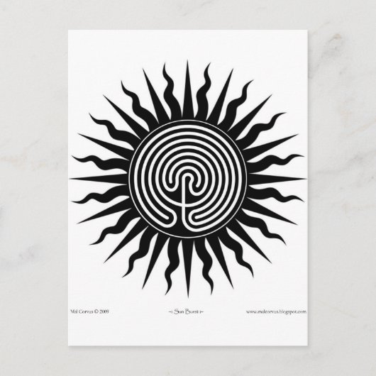 Hexerei: Sonnenbrand Labyrinth #4 Postkarte (Vorderseite)
