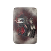 Hexerei | Spellbook-Gräber und Schädelkerze Badematte (Vorderseite Vertikal)
