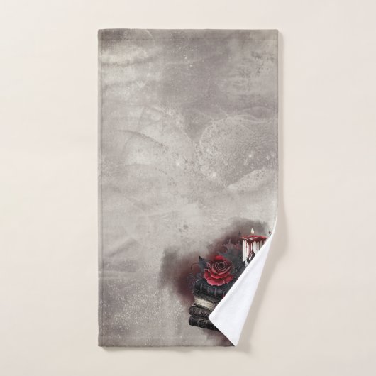 Hexerei | Spellbook-Gräber und Schädelkerze Badhandtuch Set (Handtuch)