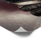 Hexerei | Spellbook-Gräber und Schädelkerze Poster (Ecke)