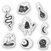 Hexerei Symbole Whimsigoth Aufkleber (Vorderseite)
