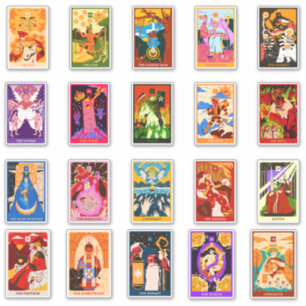 Hexerei Tarot Card Magisch, Fantasie Aufkleber